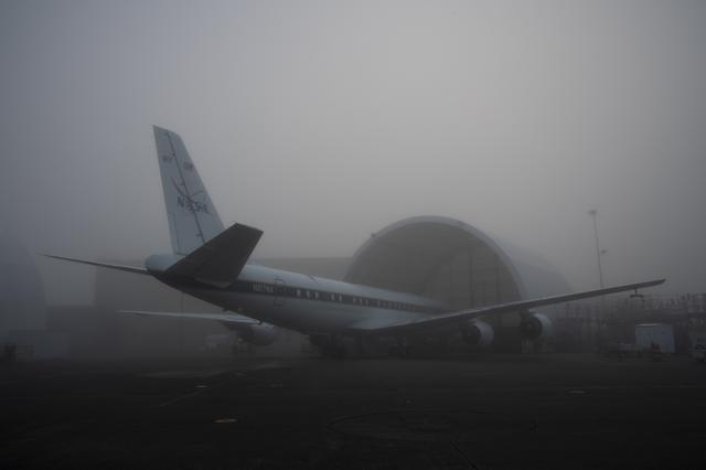 NASA image: NASA’s DC-8 aircraft tracks fuel in ecoDemonstrator 2023 project with Boeing, partners
