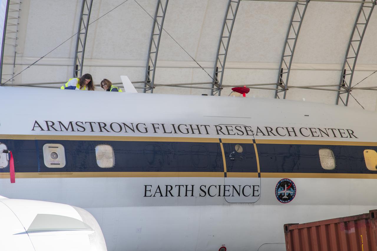NASA’s DC-8 aircraft from Armstrong Flight Research Center in Edwards, California flies to Everett, Washington to conduct science research about reducing engine particle emissions.  Partners include Boeing, United, General Electric Aerospace, German Aerospace Center (DLR), the FAA, and World Energy.  Boeing’s new passenger aircraft uses revolutionary Sustainable Aviation Fuel, SAF, and NASA’s DC-8 flies behind the Boeing plane to measure its impact throughout flight.  The results of this study will be released publicly to facilitate the improvement of aviation technology worldwide.