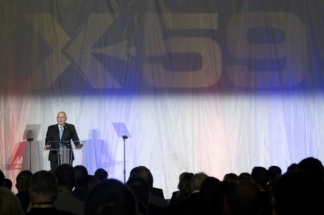 NASA image: Event Host Eric Fox Speaks Prior to X-59 Unveiling