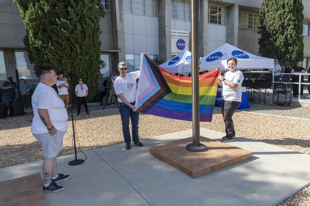 NASA image: Progress Pride Flag-Raising Ceremony at NASA Armstrong