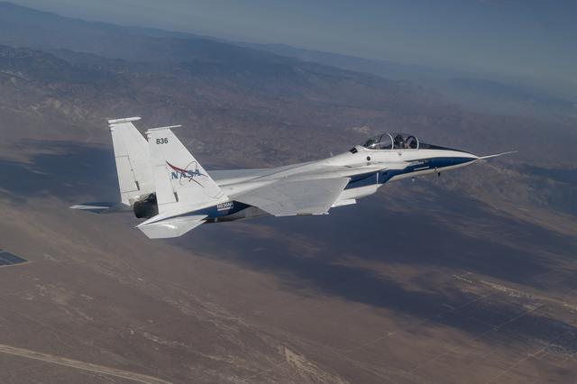 NASA’s F-15B Conducts Calibration Flight for Shock Sensing Probe