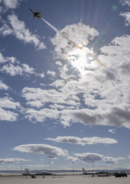 NASA image: U.S. Air Force Thunderbirds Fly Over NASA Armstrong