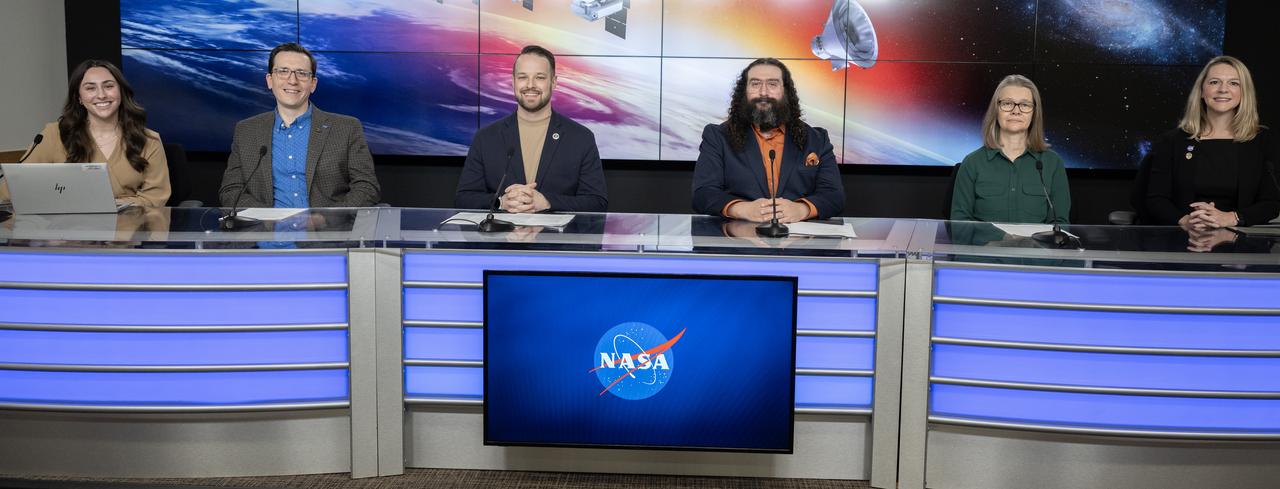 NASA and Caltech participate in a science briefing on Tuesday, Feb. 25, 2025, to discuss the upcoming launch of NASA’s SPHEREx (Spectro-Photometer for the History of the Universe, Epoch of Reionization and Ices Explorer) observatory and PUNCH (Polarimeter to Unify the Corona and Heliosphere) satellites at Vandenberg Space Force Base in California. SPHEREx will use its telescope to provide an all-sky spectral survey, creating a 3D map of the entire sky to help scientists investigate the origins of our universe. PUNCH will study origins of the Sun’s outflow of material, or the solar wind, capturing continuous 3D images of the Sun’s corona and the solar wind’s journey into the solar system.