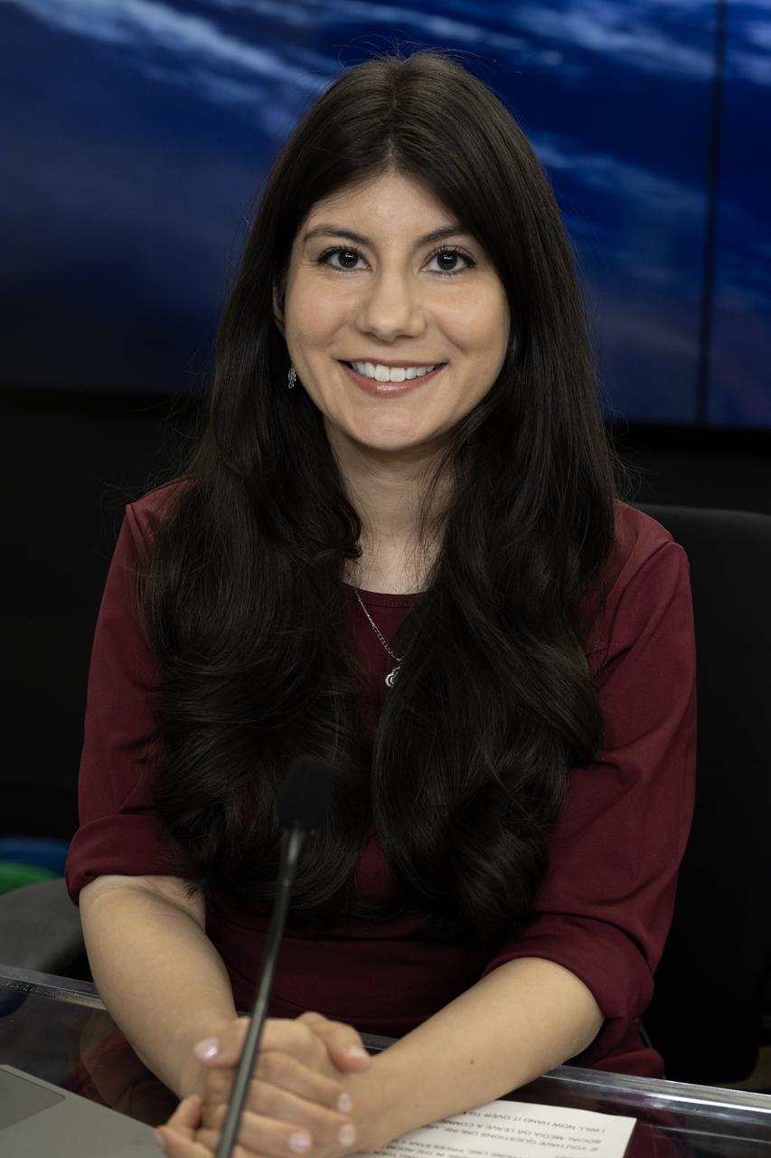 Raquel Villanueva, communications, NASA Headquarters, participates in a prelaunch news conference on Friday, March 7, 2025, to discuss the upcoming launch of NASA’s SPHEREx (Spectro-Photometer for the History of the Universe, Epoch of Reionization and Ices Explorer) observatory and PUNCH (Polarimeter to Unify the Corona and Heliosphere) satellites at Vandenberg Space Force Base in California. SPHEREx will use its telescope to provide an all-sky spectral survey, creating a 3D map of the entire sky to help scientists investigate the origins of our universe. PUNCH will study origins of the Sun’s outflow of material, or the solar wind, capturing continuous 3D images of the Sun’s corona and the solar wind’s journey into the solar system. Liftoff aboard a SpaceX Falcon 9 rocket is targeted for NET 10:10 p.m. EST (7:10 p.m. PST), Saturday, March 8, 2025, at Space Launch Complex 4 East from Vandenberg Space Force Base in California.