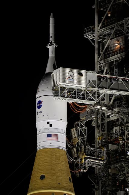 NASA image:  SLS at the pad