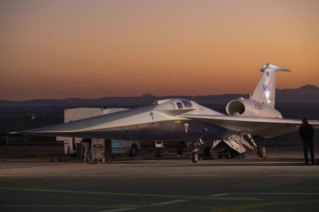 NASA image: NASA’s X-59 at Sunrise