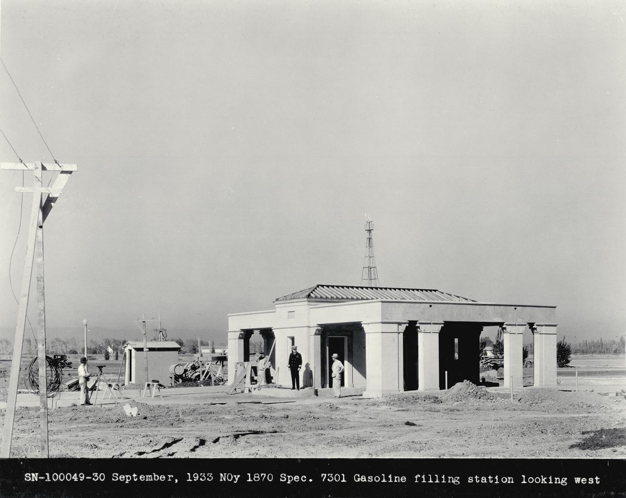 NAS Sunnyvale, Mt View Ca Gasoline Filling Station looking west
