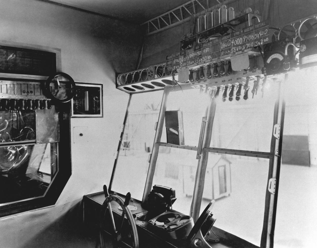 USS Macon: port side control room