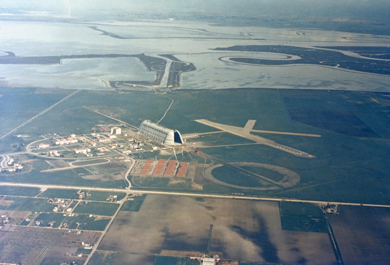 Circa 1938 Aerial of Ames Research Center - Moffett Field and area