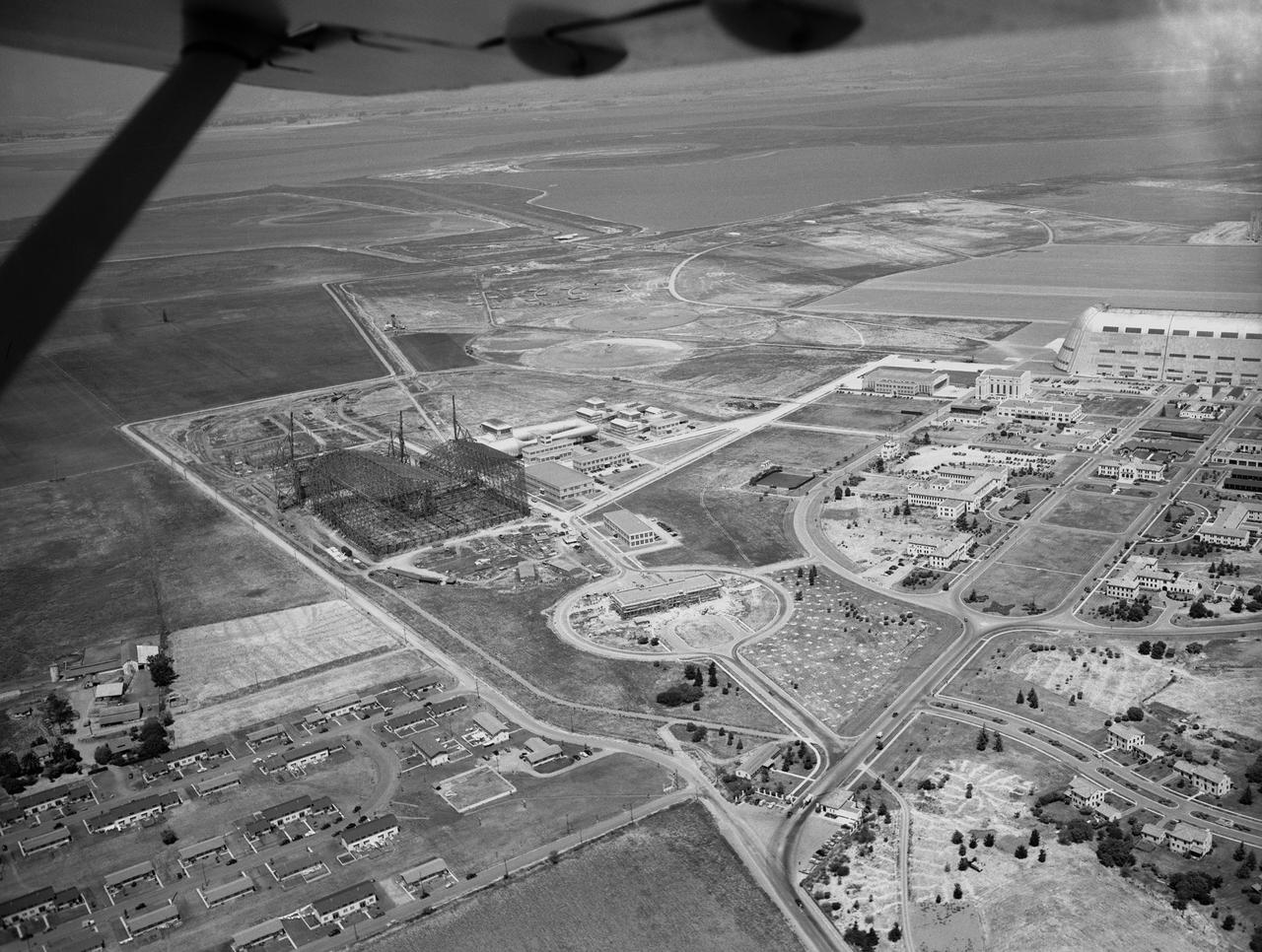 Early aerial of the NASA Ames Aeronautical Laboratory