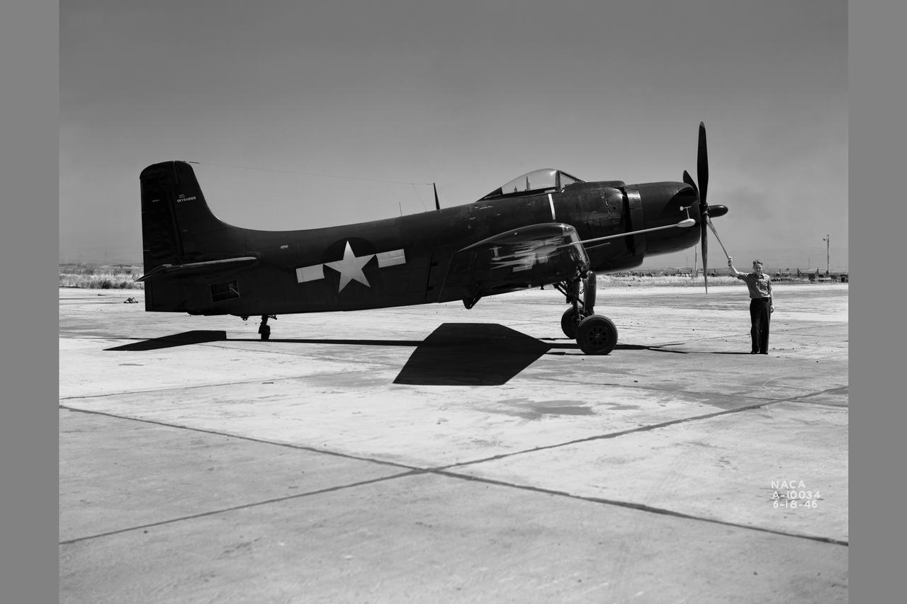 Douglas XBT2D-1 (Bu. No. 09086) Skyraider prototype  Note:  Used in publication Flight Research at Ames;  57 Years of Development and Validation of Aeronautical Technology NASA SP-1998-3300 fig 55