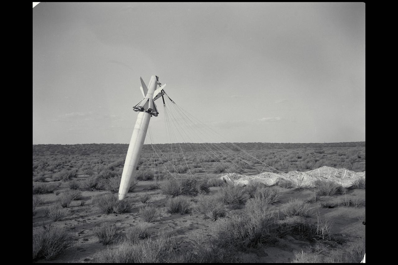 NACA photograpehr Drop 2 SI-2 body in free fall flight  (SI-II missile)