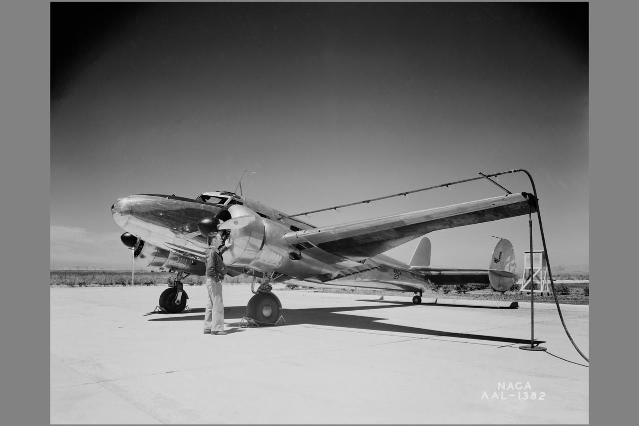 Lockheed 12A ground tests of cellular type heated wing