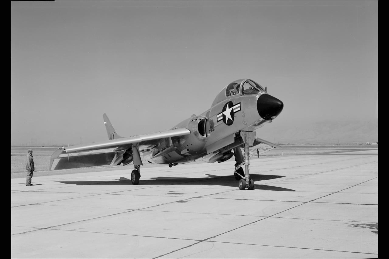 Navy CHANCE VOUGHT F7U-3 #656 AIRPLANE on NACA Ames flight line