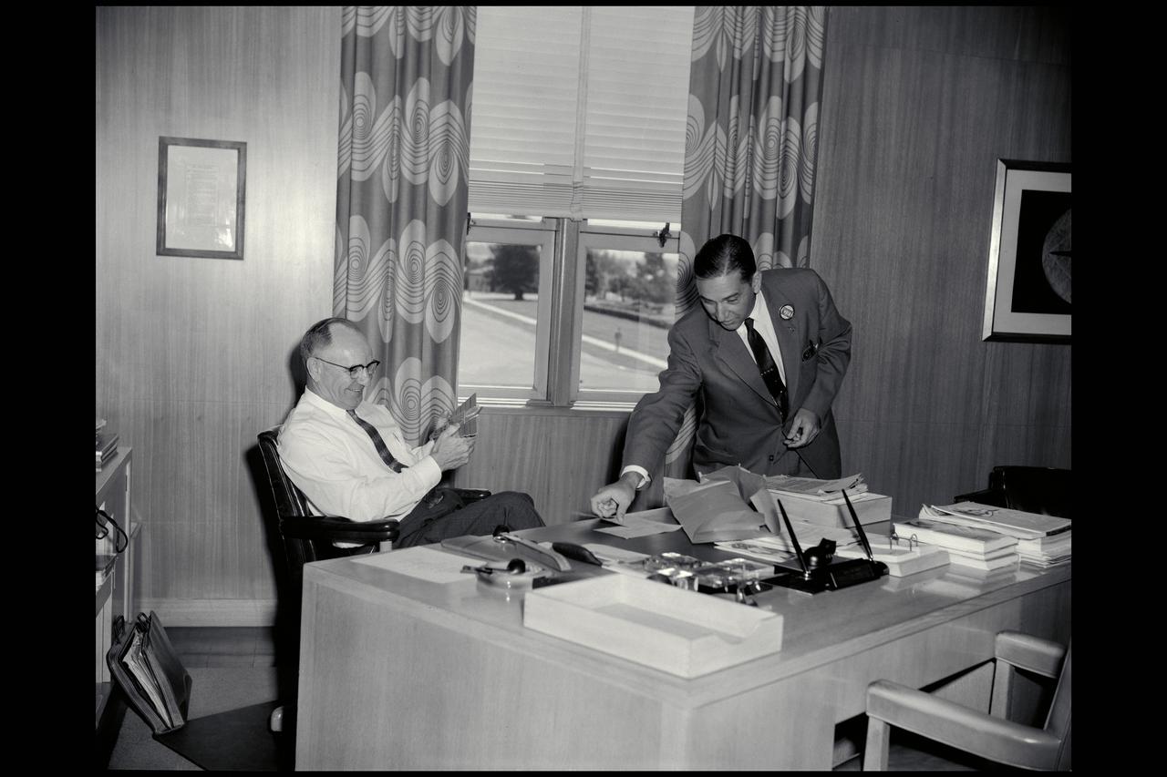 Smith J. DeFrance and J.F Parsons in Directors office