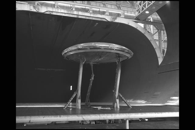 NASA image: AVROCAR tested in the NASA Ames 40x80ft Wind Tunnel