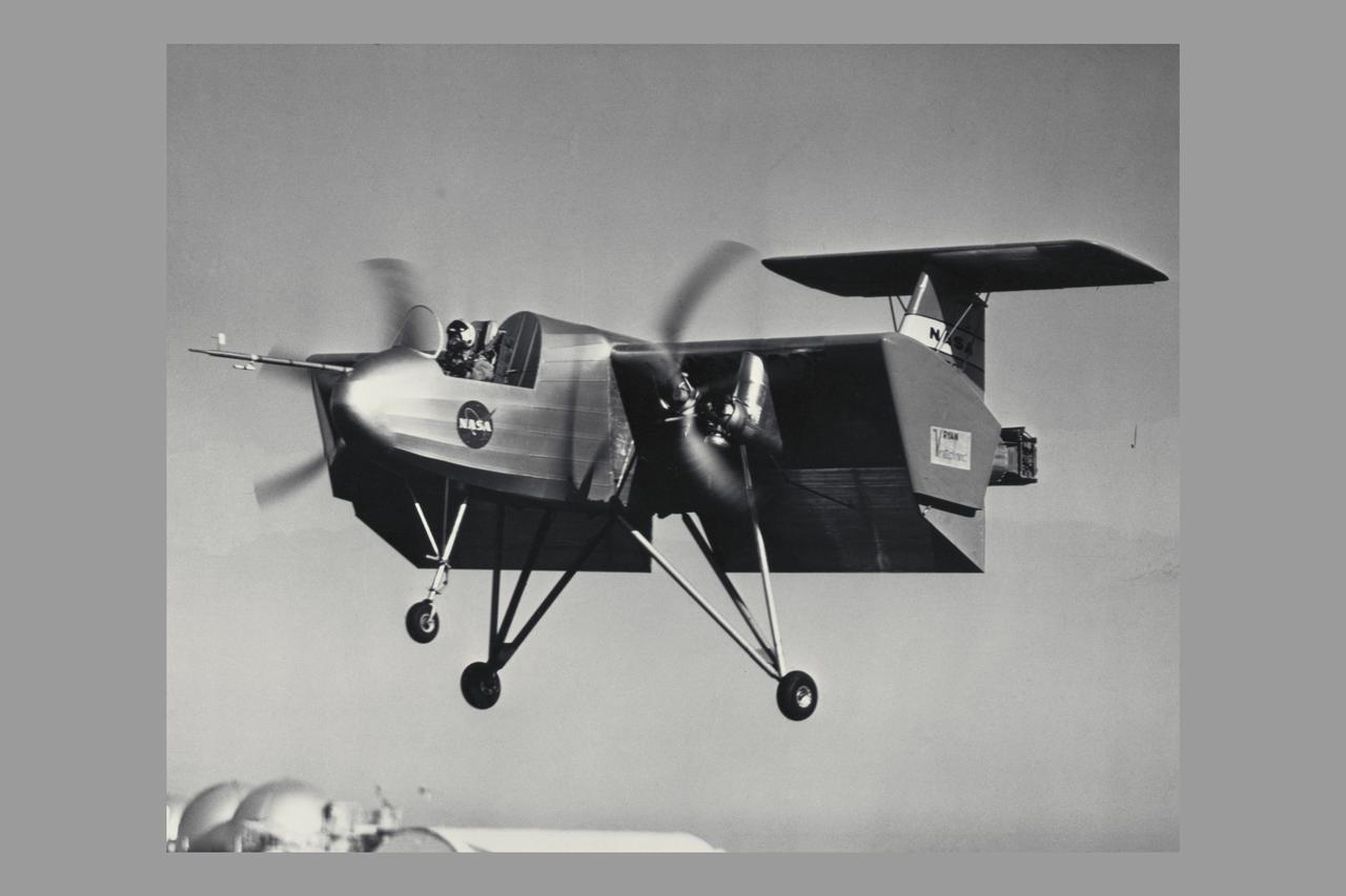 VZ-3RY (AF 56-6941, NASA 235, NASA 705) Vertiplane -  Level flight 25 knots, flaps deflection 60 degrees. Flight investigation o f the flying qualities of a deflected slipstream VTOL aircraft.  Note:  Used in publication in Flight Research at Ames;  57 Years of Development and Validation of Aeronautical Technology NASA SP-1998-3300 fig. 115