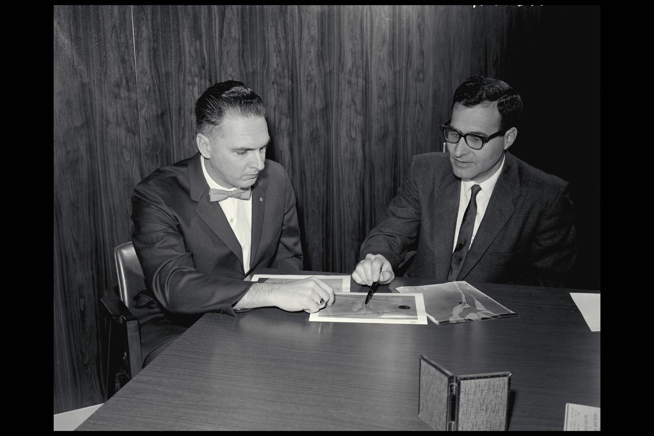 David Reese and Alvin Seiff interpret the results from tests designed to study spacecraft configuration and performance in a particular atmosphere