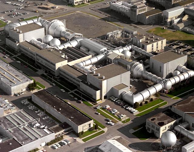 Aerial view of Ames Unitary Plan Wind Tunnel complex N-227