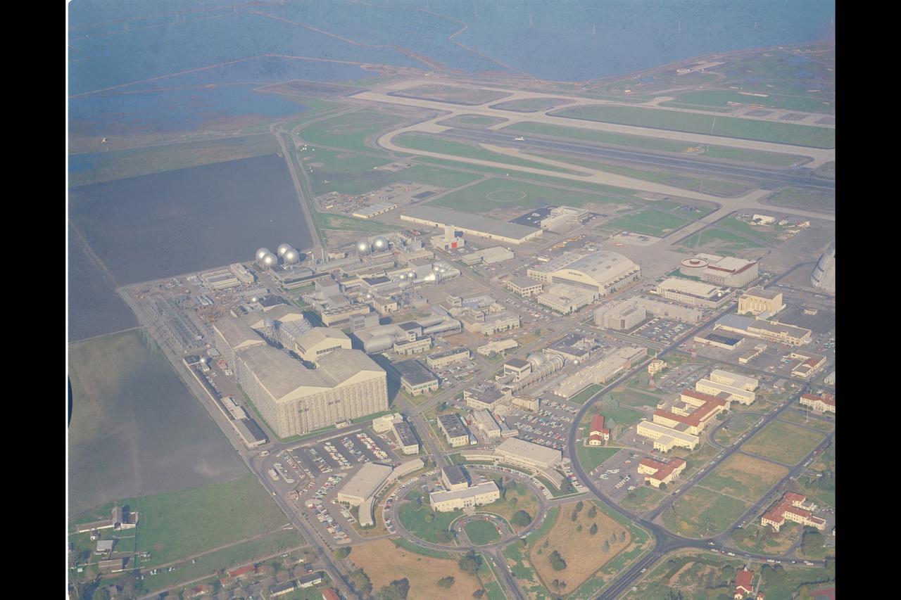 Aerial Survey of Ames Research Center (Used in NASA/AMES publication  'Adventures in Research' A history of Ames Research Center 1940 - 1965 by Edwin P. Hartman - SP-4302)