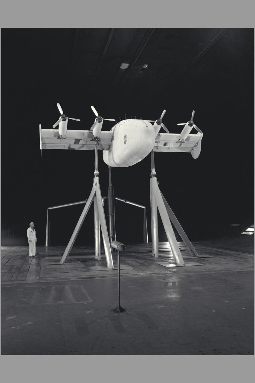 3/4 front view with wing tilted and flaps 0 degrees.  Coin Airplane:  Rotating cylinder flap applied.