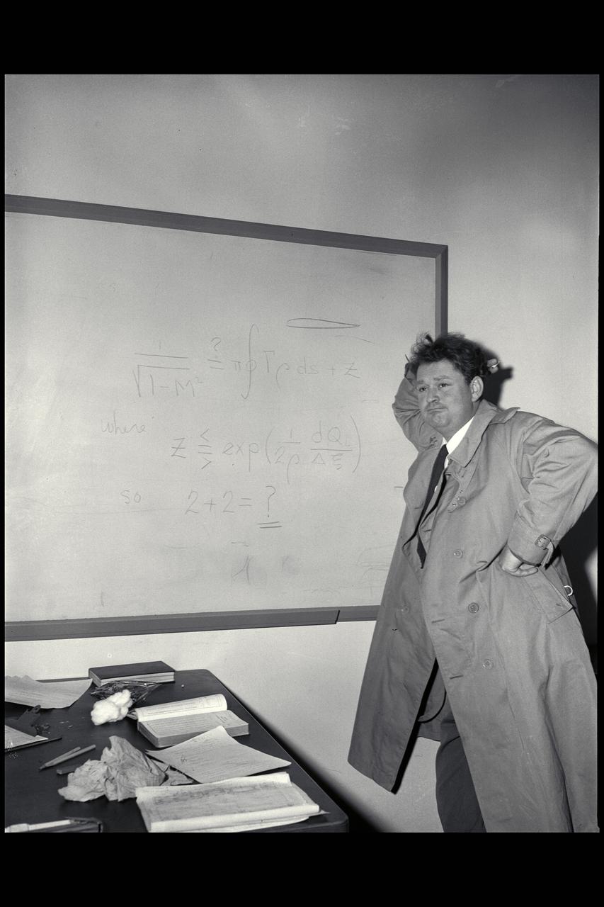 NASA Ames Center Director Harvey Allen (1965-1969) at the board.