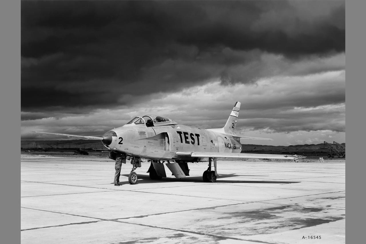YF-93A (AF48-318 NACA-151) Flight evaluation and comparison of a NACA submerged  inlet and a scoop inlet.  The YF-93A's were the first aircraft to use flush NACA engine inlets. Note:  Used in  Flight Research at Ames;  57 Years of Development and Validation of Aeronautical Technology NASA SP-1998-3300   Fig.25