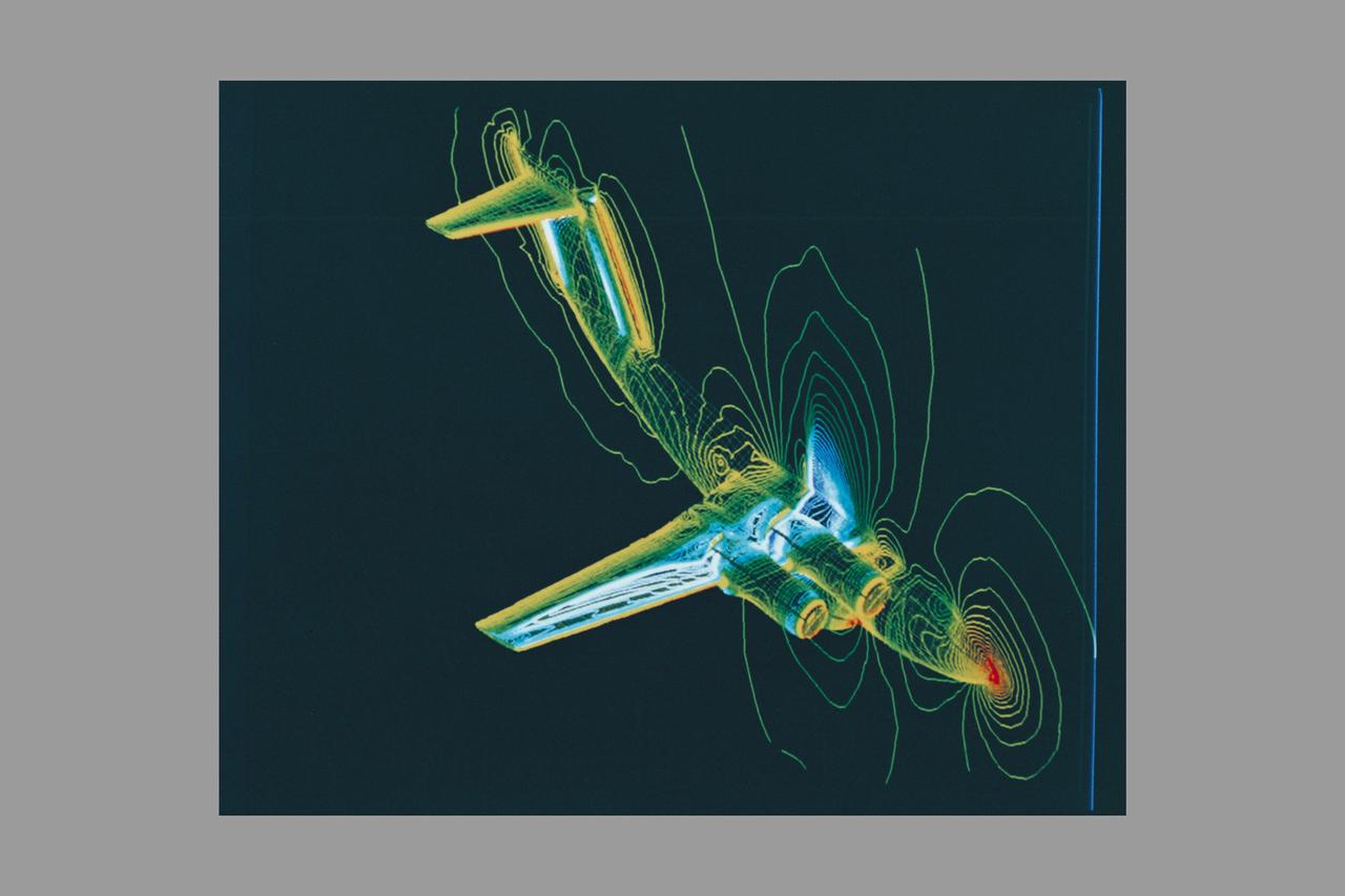 Japanese ASUKA STOL: Computed Pressure CGI (QSRA Configuration)
