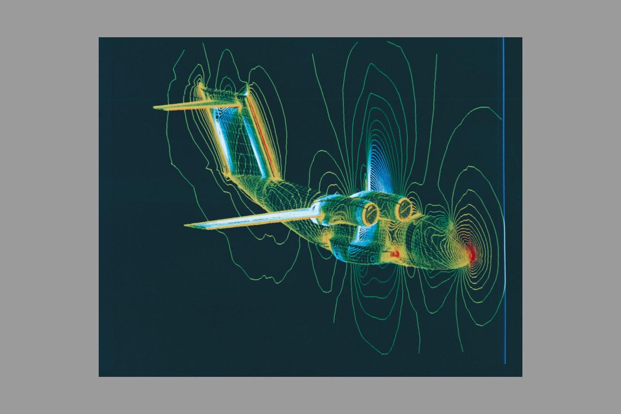 Japanese ASUKA STOL: Computed Pressure CGI (QSRA Configuration)