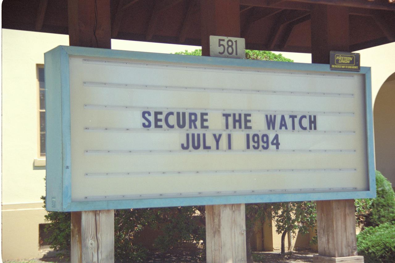 Secure the Watch July 1, 1994' Navy Disestablishment Ceremony of NAS Moffett Field 1933 - 1994