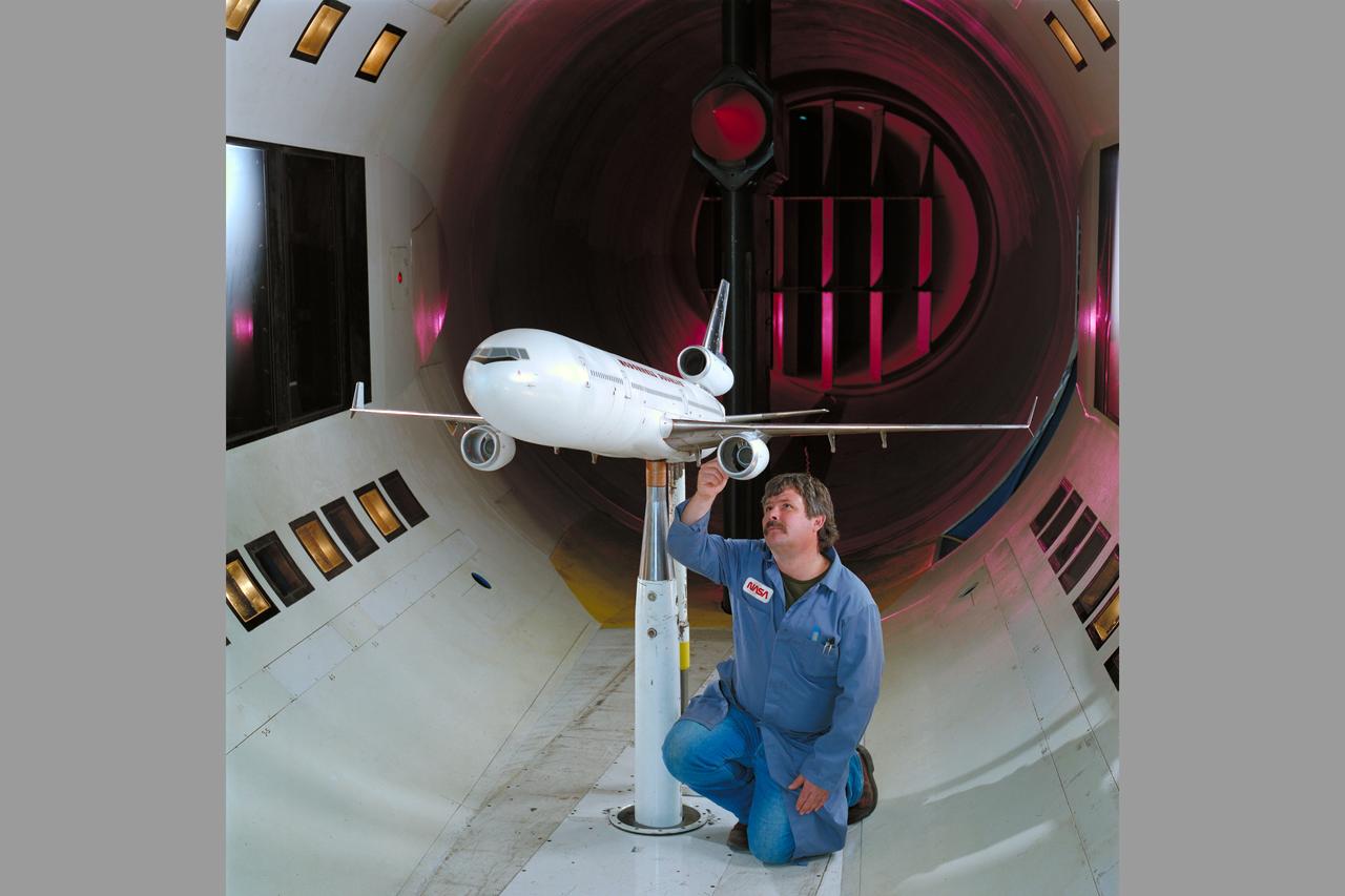 Mc Donnell Douglas MD-11 Model in Ames 12ft. W.T. (1st Non-NASA customer of the refurbished W.T.)