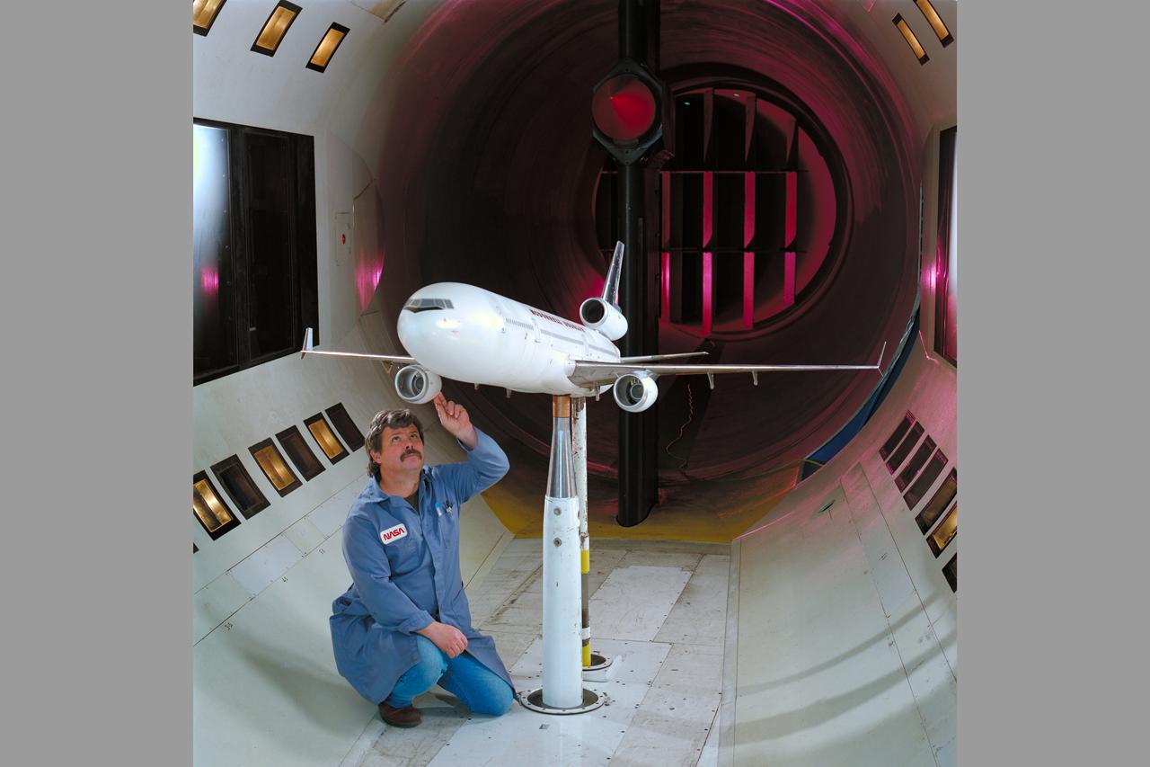 Mc Donnell Douglas MD-11 Model in Ames 12ft. W.T. (1st Non-NASA customer of the refurbished W.T.)