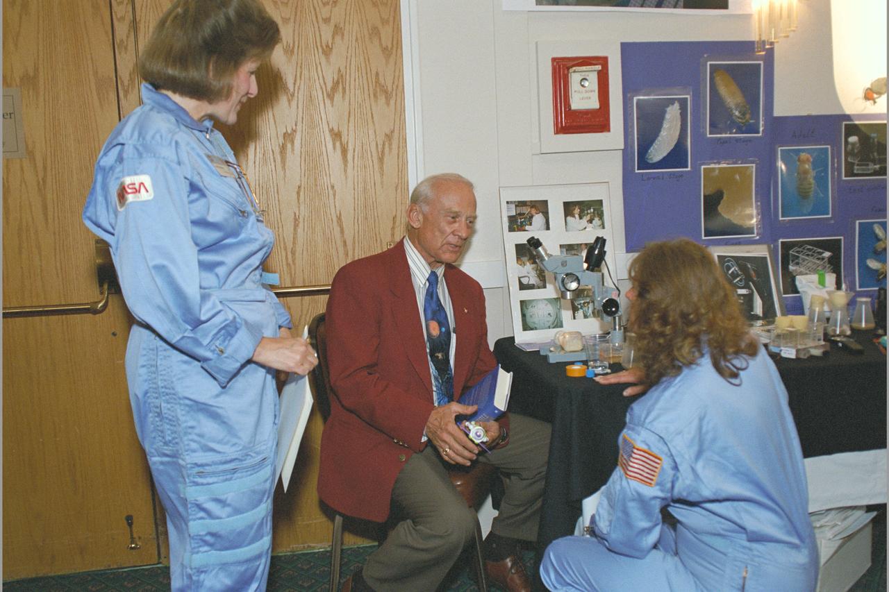 1996 'STELLAR' program commencement activities. Special guest Astronaut Buzz Aldrin drops by to tour and chat. Aldrin was attending his book signing at US Space Camp earlier in the day.