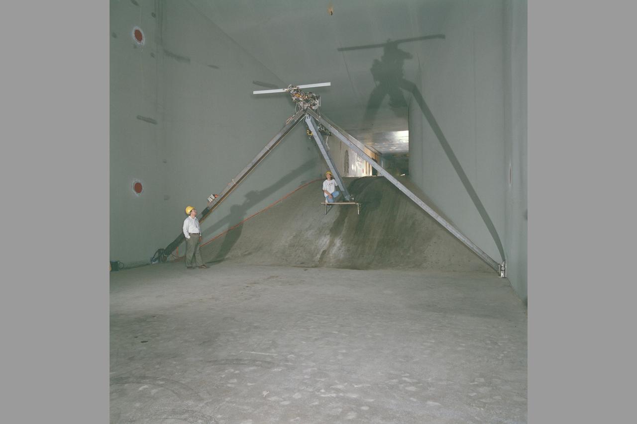 Assent Test (Rotor) 7x10ft#1 W.T. with engineer Frank Caradonna and Liz Hendley