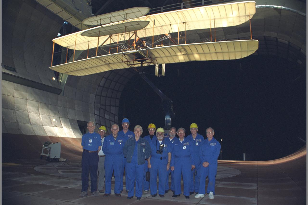 Wright Flyer Replica Test-40-0047:  40 x 80 ft. Wind Tunnel.  AIAA crew