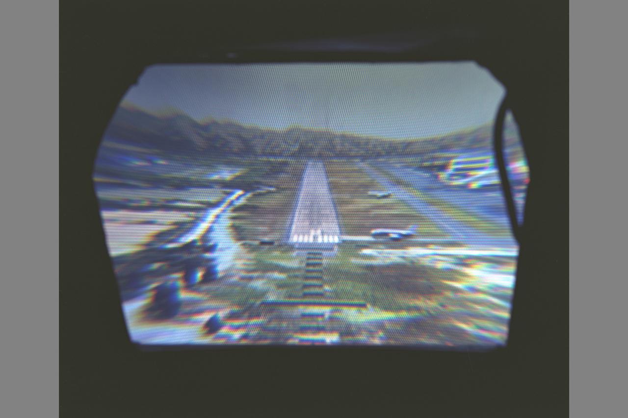 SSV COCKPIT IN THE MOVING-CAB TRANSPORT SIMULATOR (S.16) SHOWING VISUAL SCENE