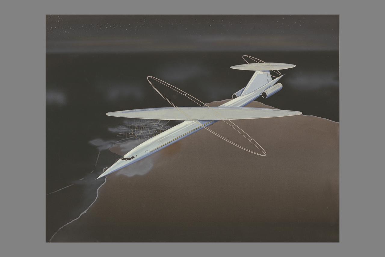 R.T. Jones Oblique Wing model: flight configuration