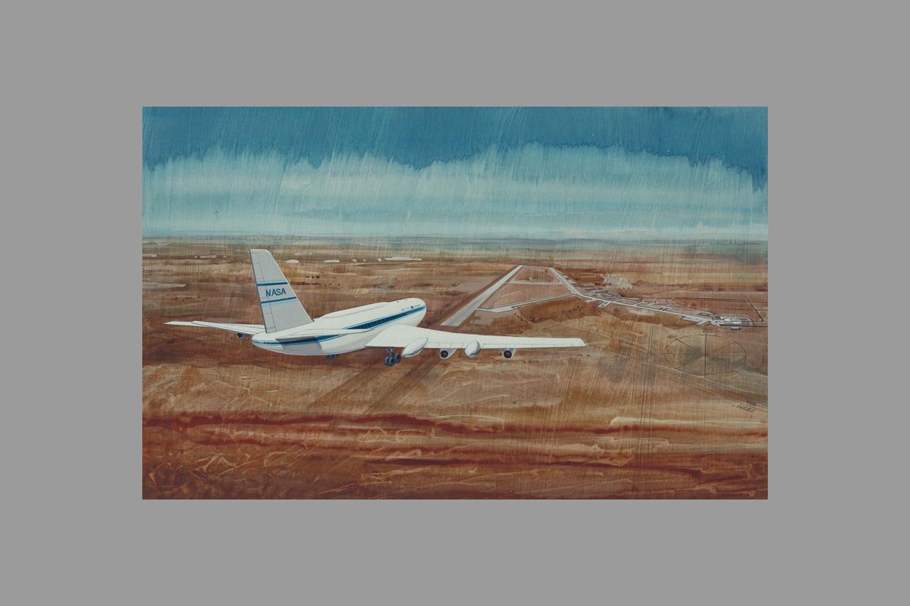 Guidance and Navaigation: CV-990 Shuttle simulation - descent at Edwards Airforce Base, Dryden Flight Research Center, CA