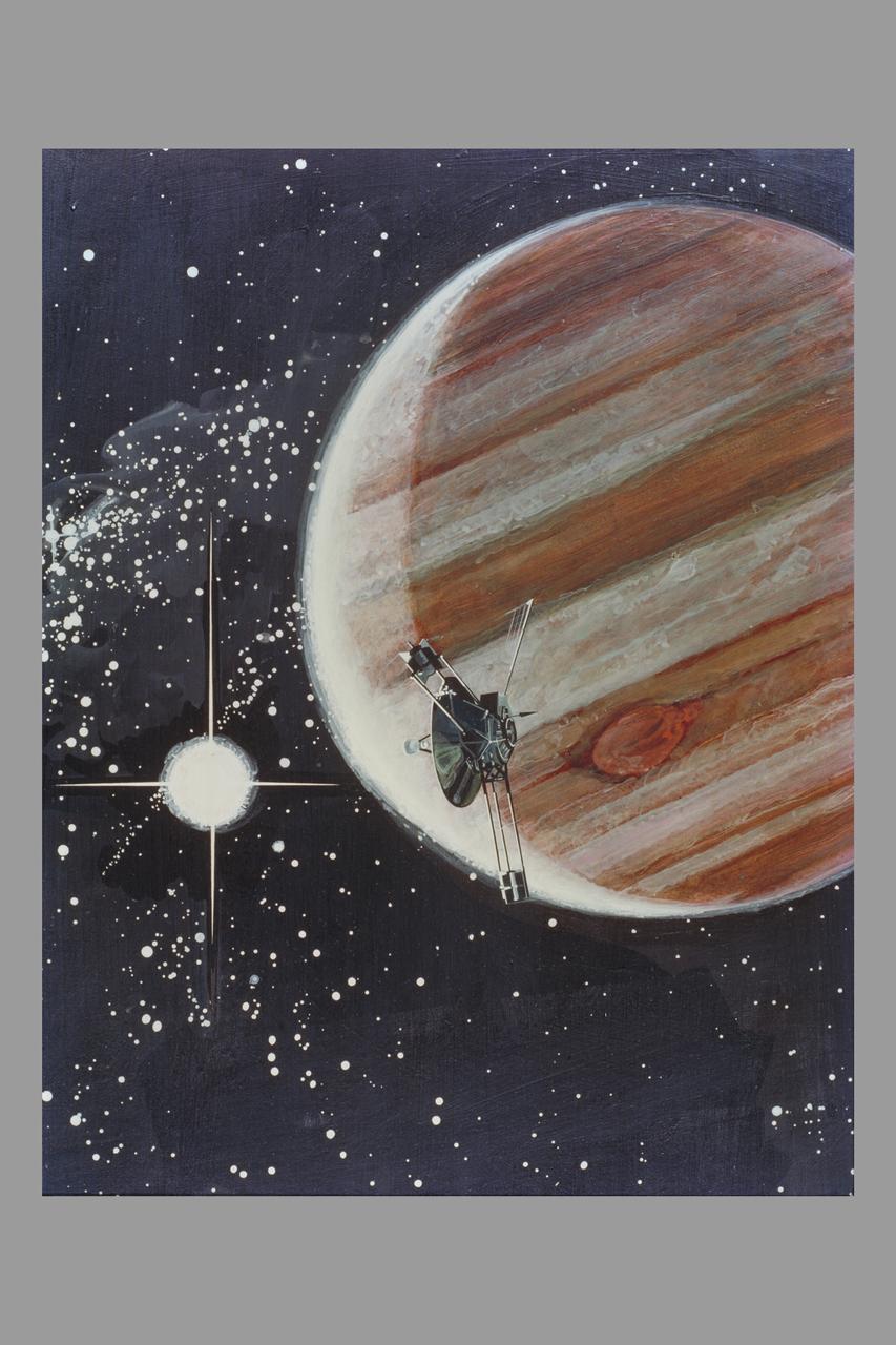 Artist: Rick Guidice Pioneer (10) passing Jupiter