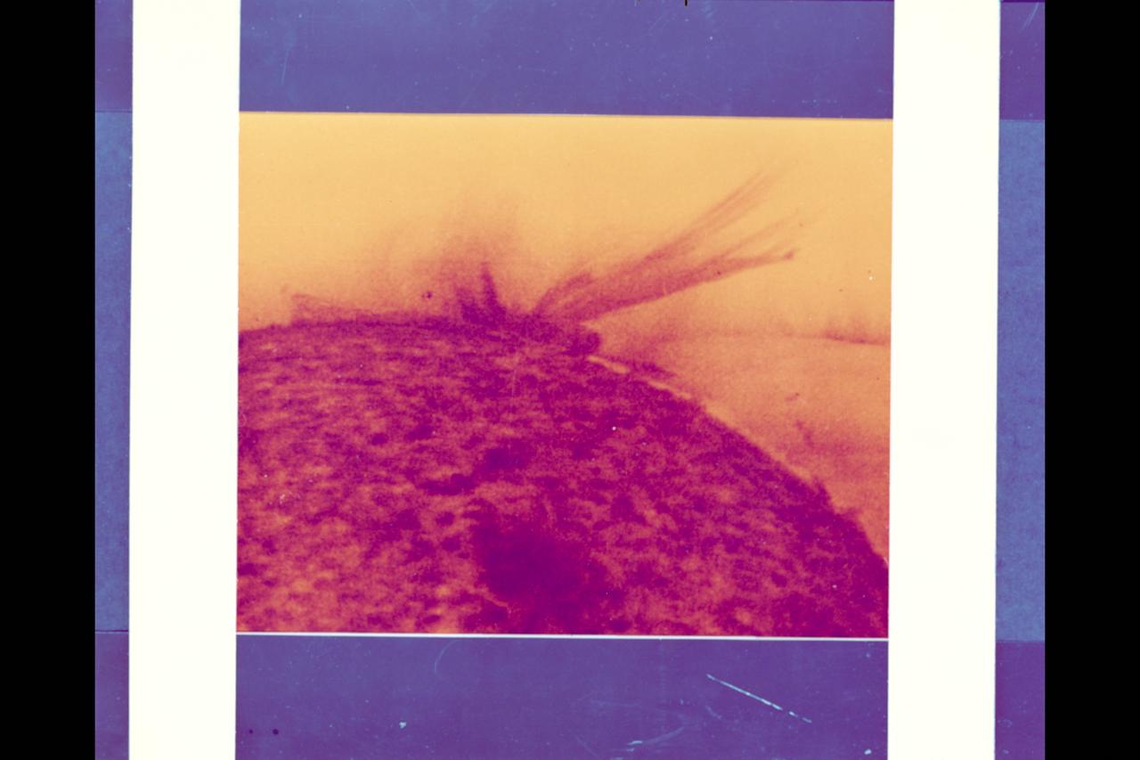 Photograph by Skylab 2 Solar eruption (flare)