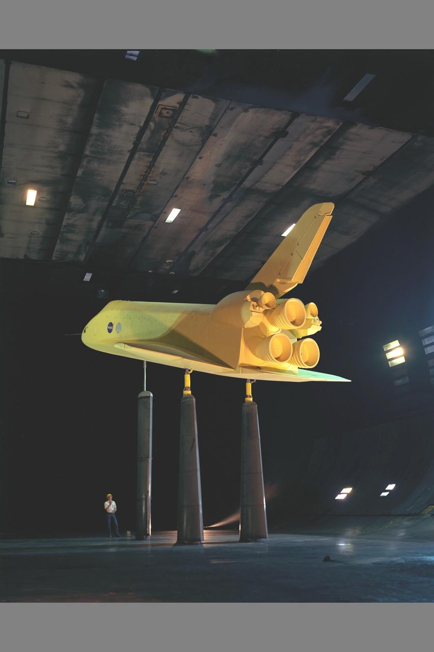 Space Shuttle Orbitor Model (A-100) in the 40x80ft W.T.