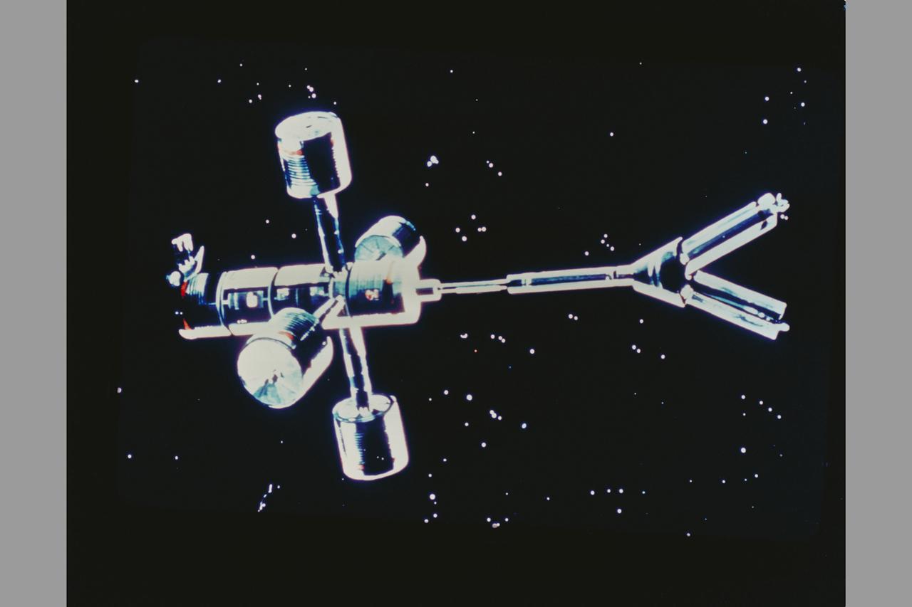 Exterior View of Colony. Space Colonization - Artwork.