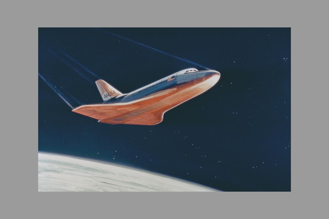 Space Shuttle re-entry art