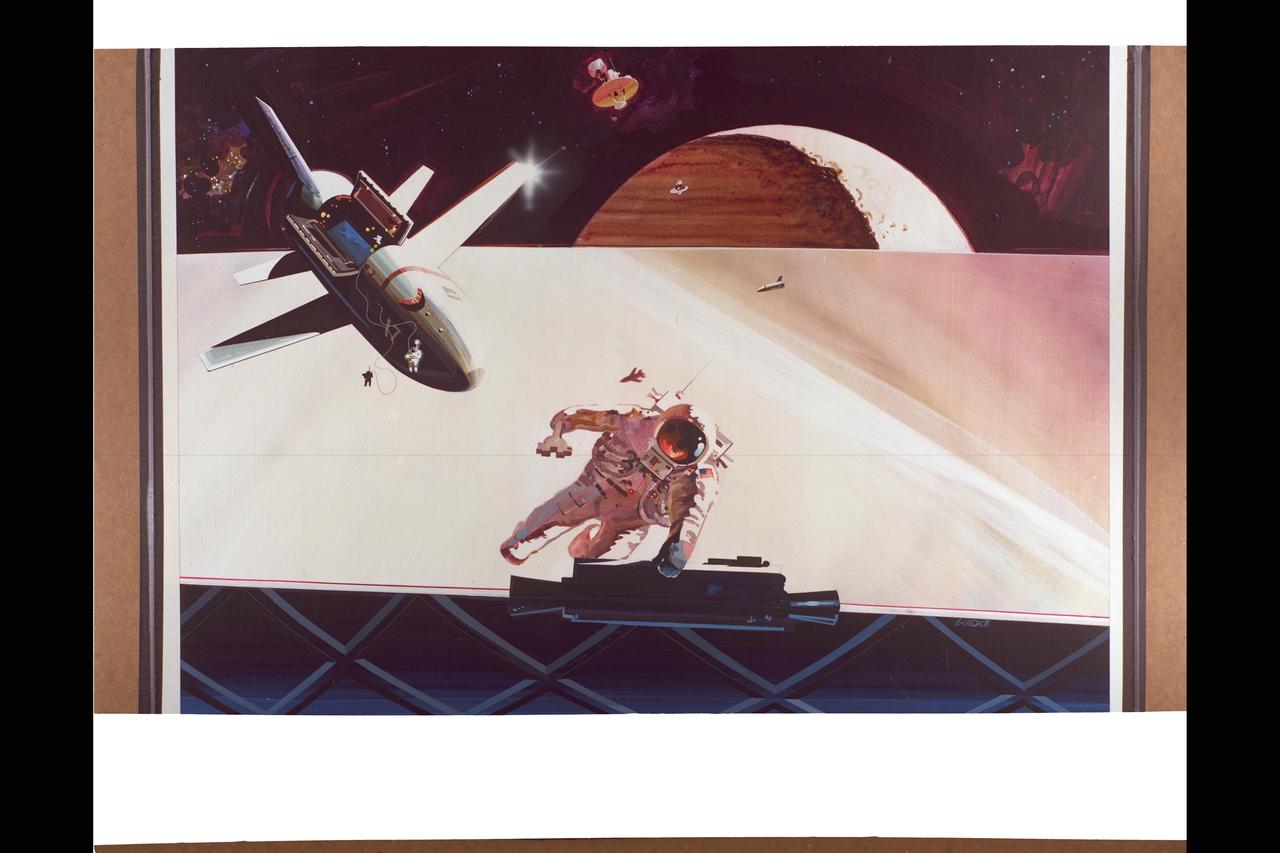 Artist: Rick Guidice Building a Space Colony