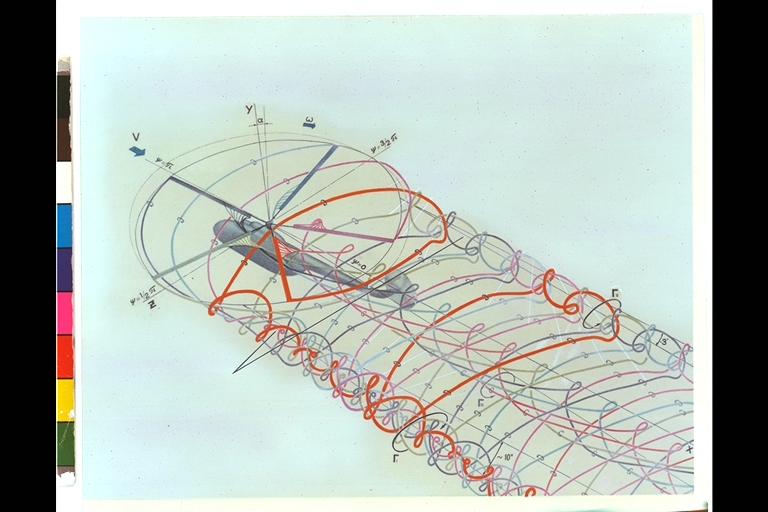 Wake Vortex behind a helicopter (Illustration)