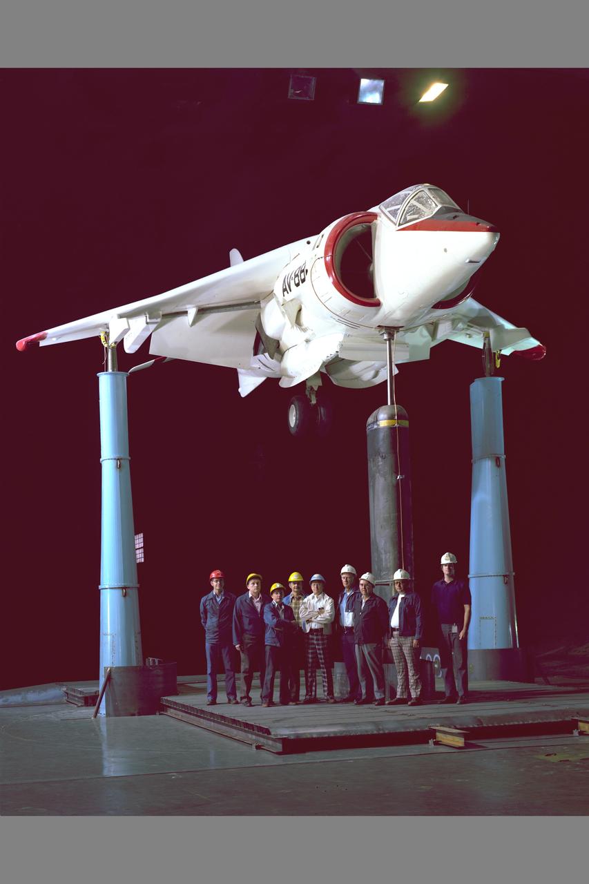 NASA/NAVAIR Marine AV-8B aircraft test-493 in 40x80ft. w.t.  with test crew