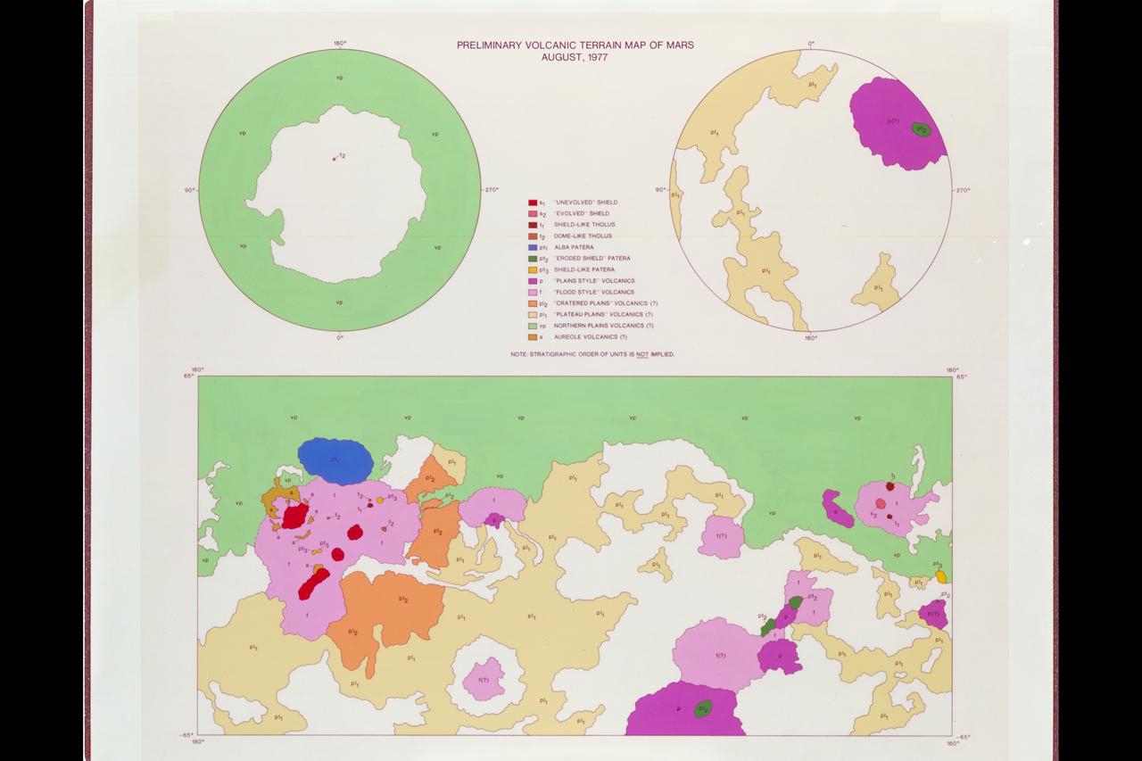 Illustration Preliminary Volcanic Terrain Map of Mars Regional Chart