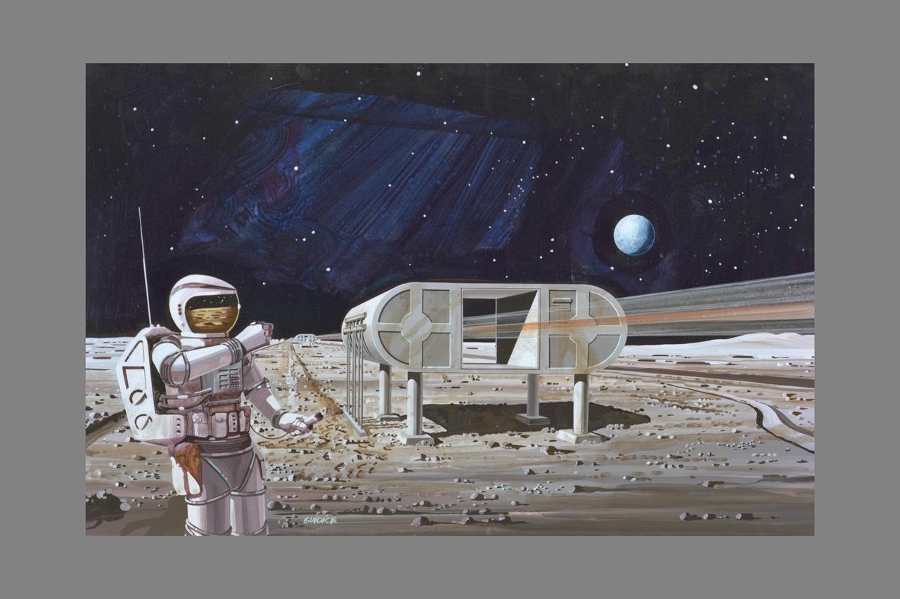 ARTIST: RICK GUIDICE SPACE COLONIZATION, MANUFACTURING, HABITAT AND LUNAR BASE (ARTWORK)