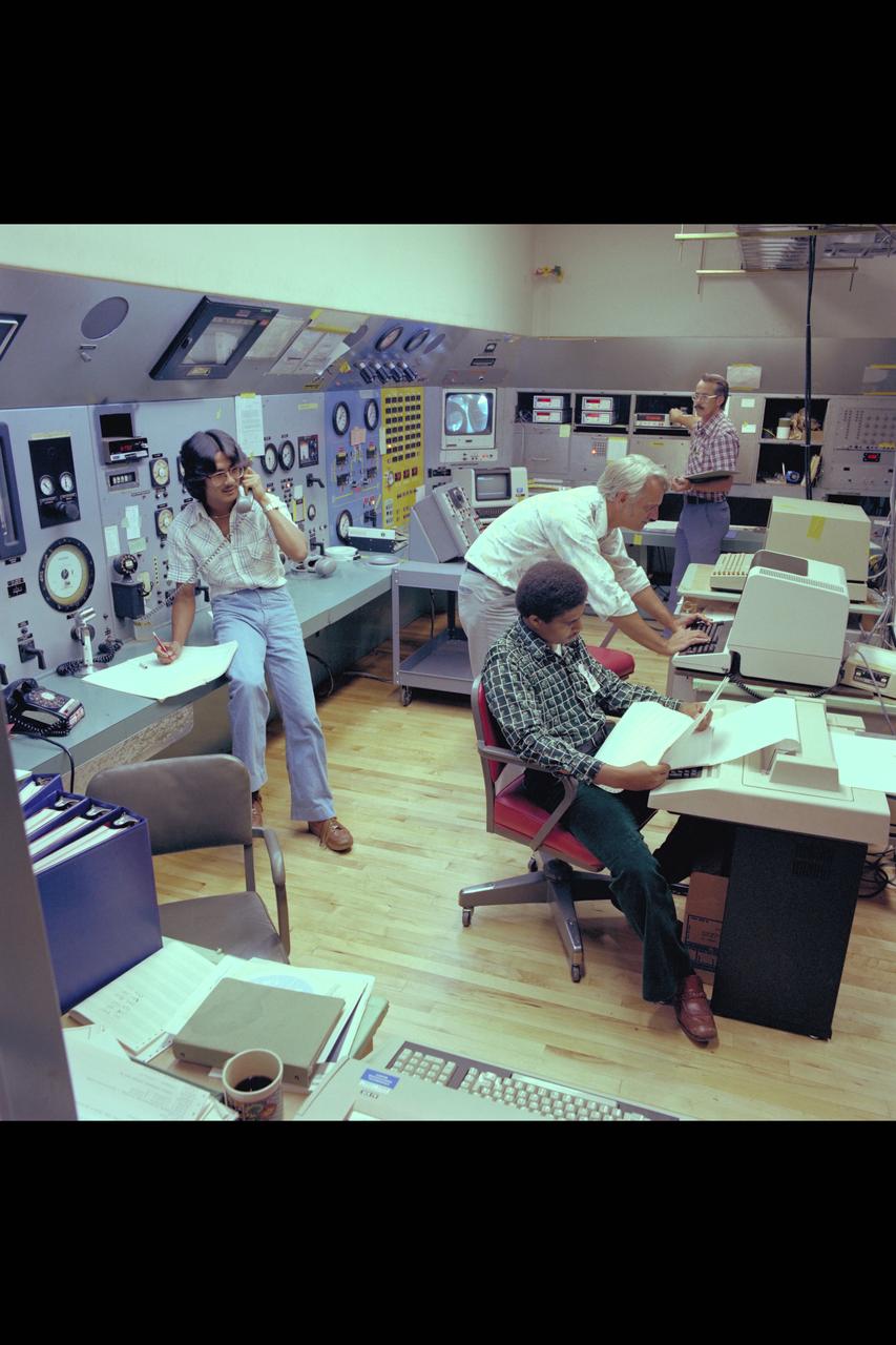 40x80ft Wind Tunnel control room with technicians and engineers used in Ames Recruiting  brochures 1979-1995