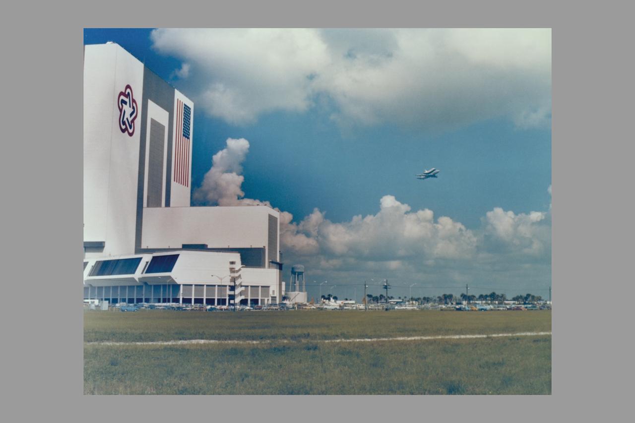 The 747 Shuttle Carrier Aircraft, carrying the Space Shuttle Orbiter Enterprise piggyback, lifts off from the Shuttle Landing Facility's 15,000-foot-long runway at 11:03, August 10.  Enterprise flown to KSC on April 10 for use in checking out assembly, test and launch facilities which will be used for the launch of its sister ship Columbia on the first Space Shuttle flight, will make a five-stop flight to NASA's Dryden Flight Research Center in California.